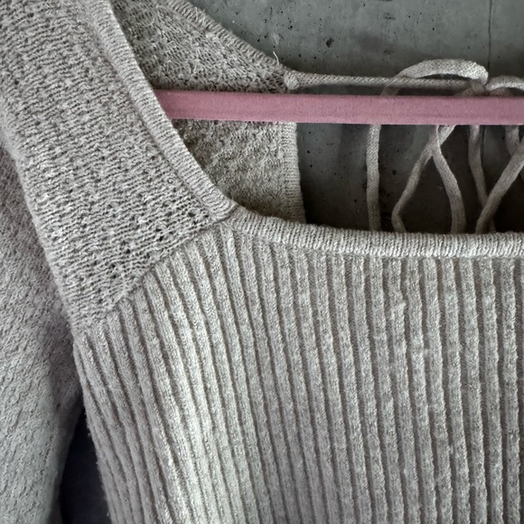 Pink Rose Cream Scoop Neck Sweater - Picture 3 of 5